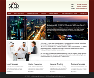 Web Design by OM for Seed Group | Design: #881000