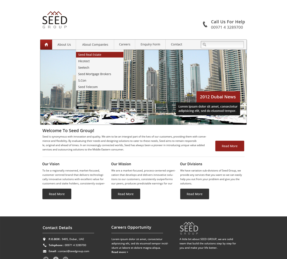 Web Design par Budi Tanrim pour Seed Group | Design #852545
