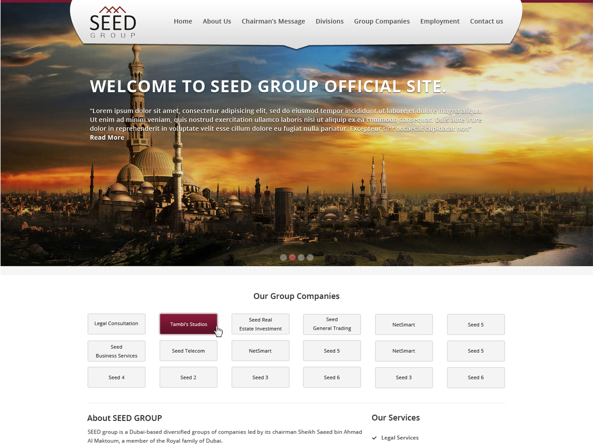 Web Design par Budi Tanrim pour Seed Group | Design #858019