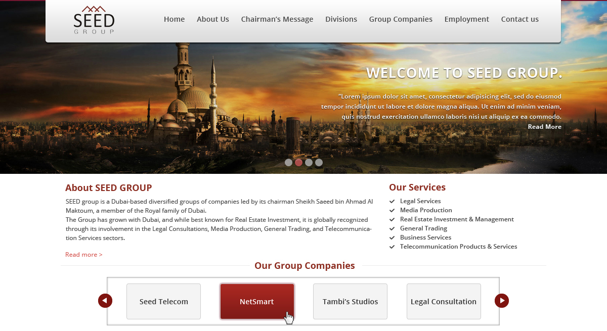 Web Design by Budi Tanrim for Seed Group | Design #862509