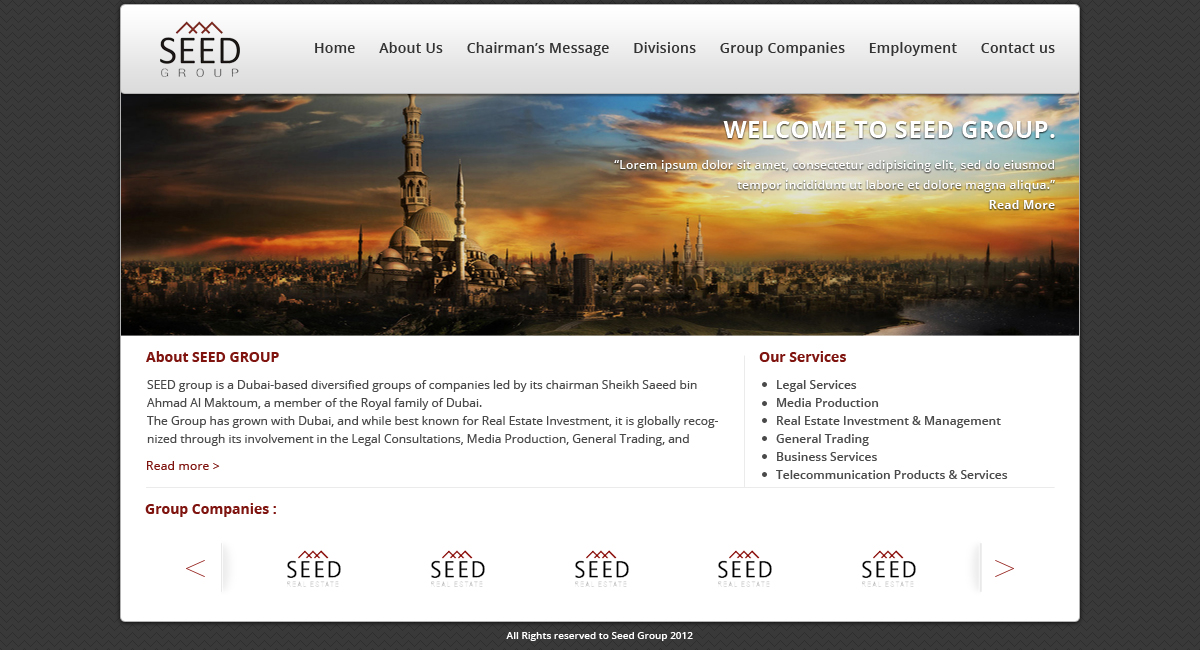 Web Design par Budi Tanrim pour Seed Group | Design #871695