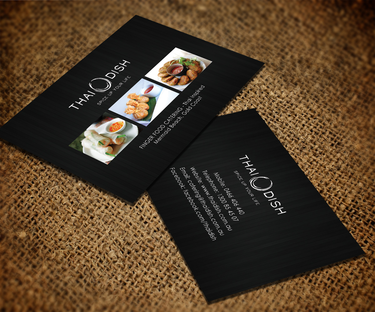 Catering Business Card Design for Thai Dish by Smart ...