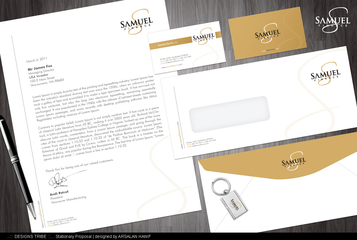 Stationery Design by DesignsTRIBE for Samuel Finance Pty Ltd | Design #856165