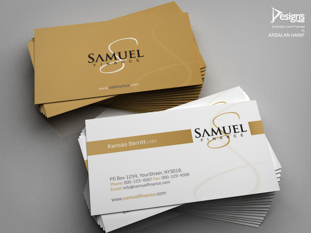Design de Papeterie par DesignsTRIBE pour Samuel Finance Pty Ltd | Design #856184