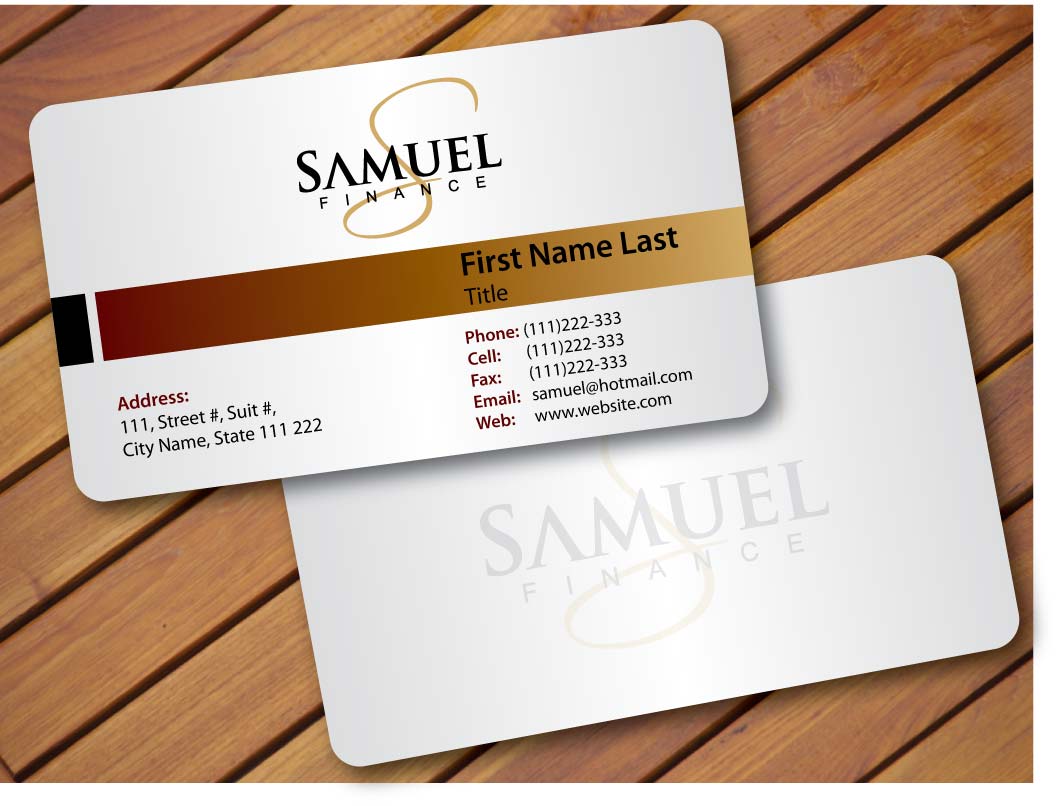 Schreibwaren-Design von Sbss für Samuel Finance Pty Ltd | Design #851519