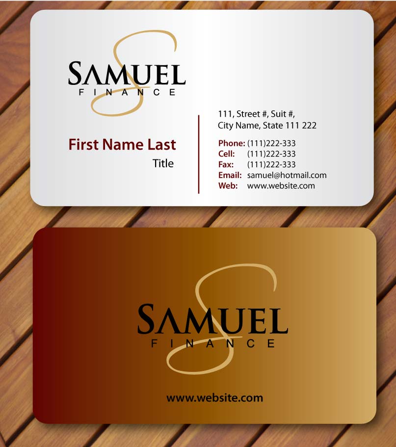 Schreibwaren-Design von Sbss für Samuel Finance Pty Ltd | Design #851528