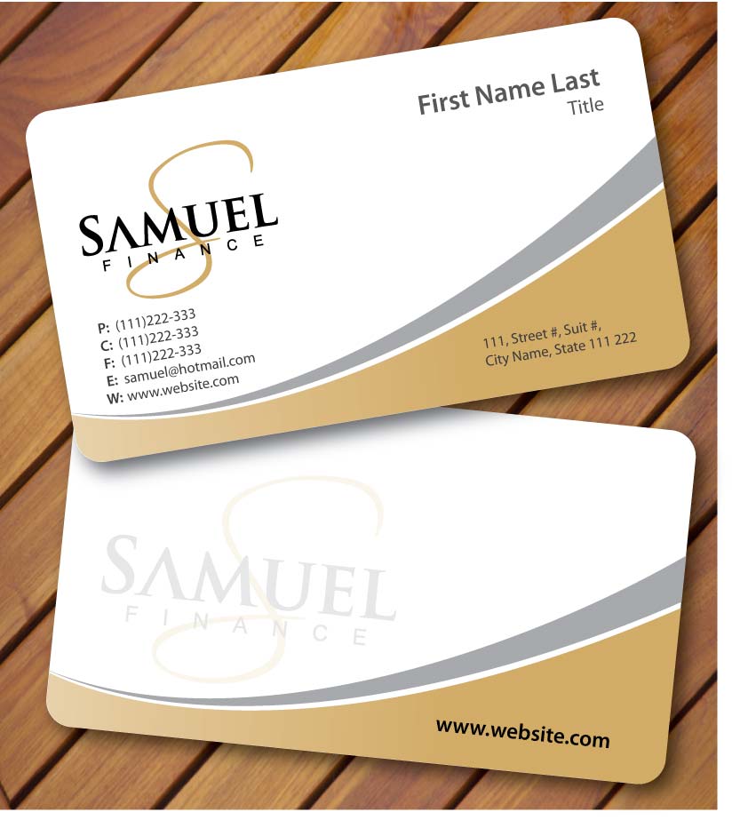 Schreibwaren-Design von Sbss für Samuel Finance Pty Ltd | Design #851537