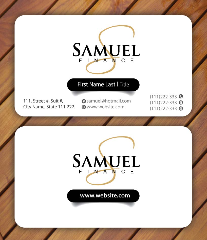 Schreibwaren-Design von Sbss für Samuel Finance Pty Ltd | Design #854289