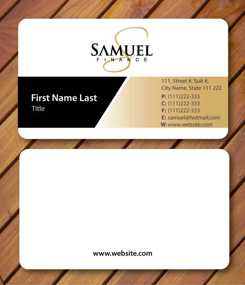 Stationery Design by Sbss for Samuel Finance Pty Ltd | Design #854305