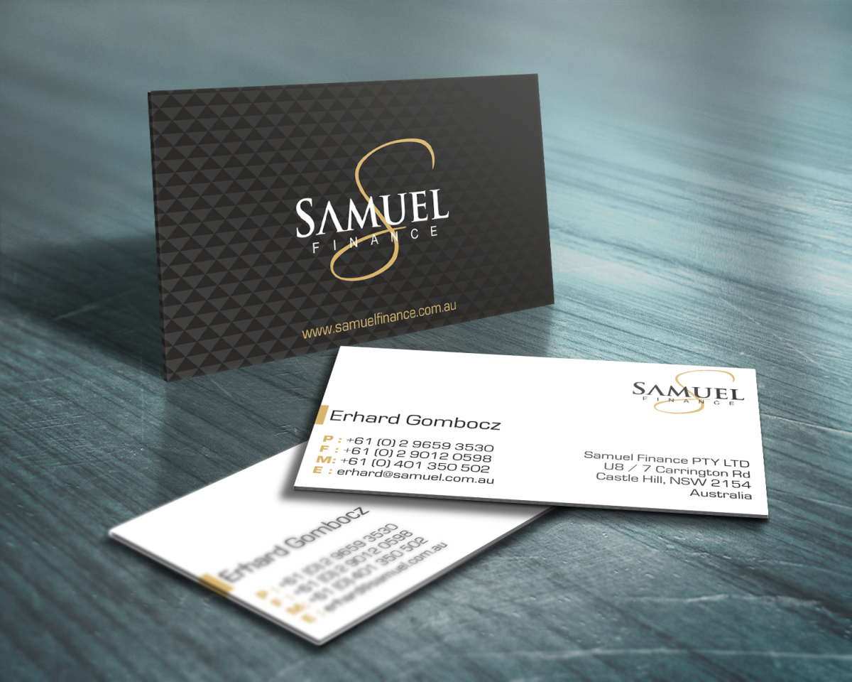 Schreibwaren-Design von HYPdesign für Samuel Finance Pty Ltd | Design #852093