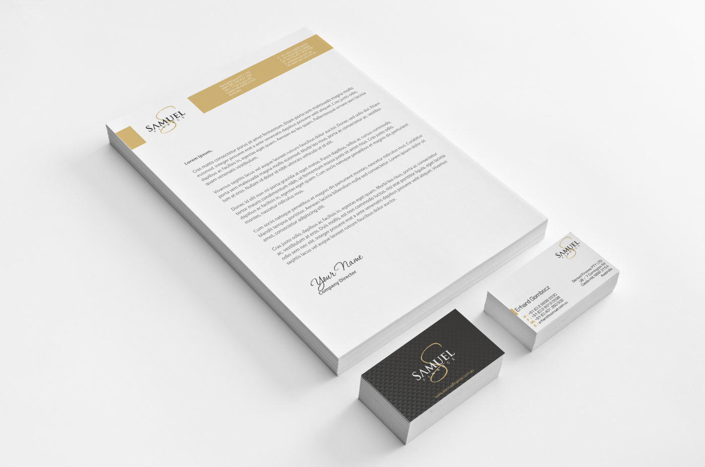 Stationery Design by HYPdesign for Samuel Finance Pty Ltd | Design #852099