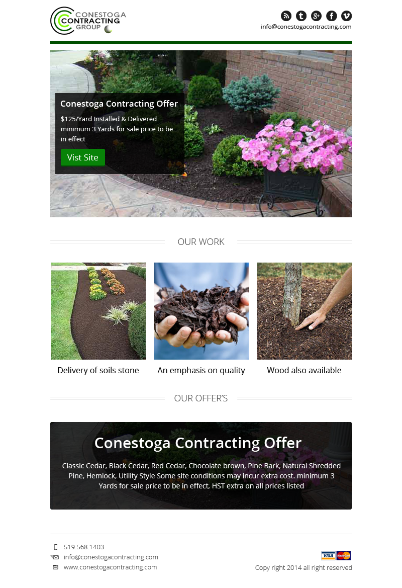 Diseño de Newsletter por OM para Conestoga Contracting Group Inc | Diseño #3458816