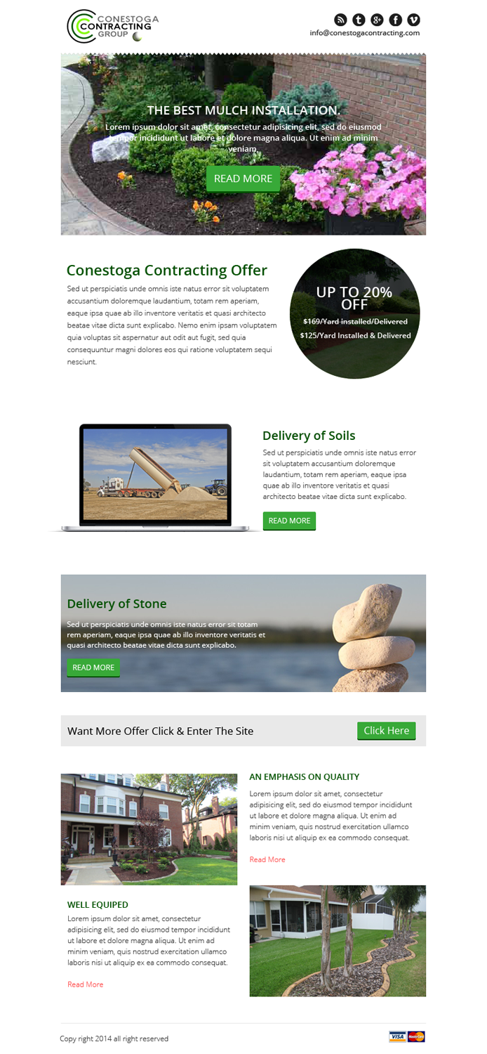 Newsletter Design by OM for Conestoga Contracting Group Inc | Design #3458823