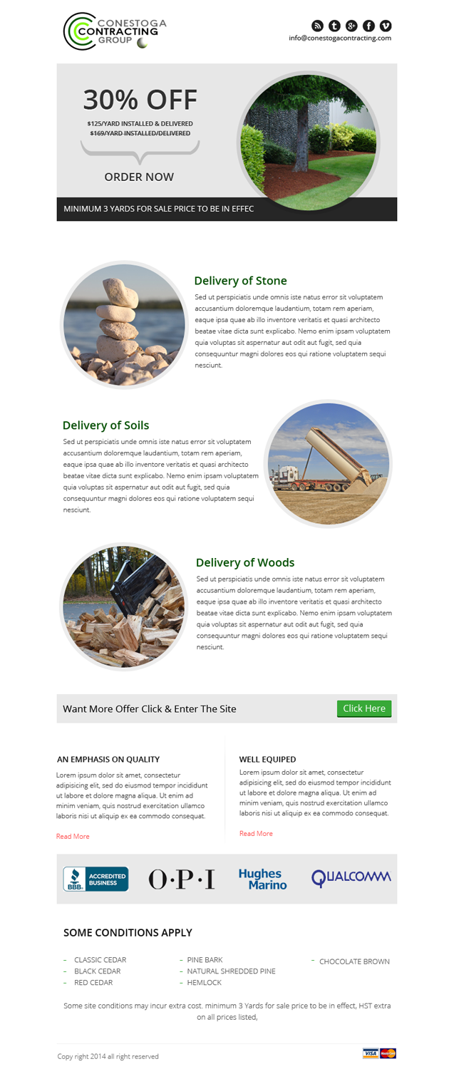 Newsletter Design by OM for Conestoga Contracting Group Inc | Design #3458826