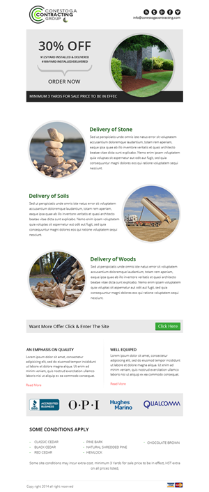 Newsletter Design by OM for Conestoga Contracting Group Inc | Design: #3458826