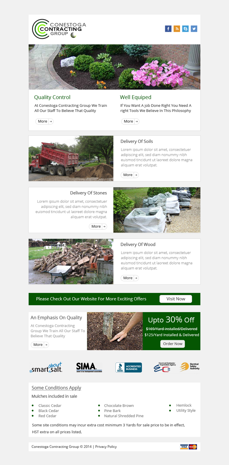 Newsletter Design by OM for Conestoga Contracting Group Inc | Design #3458830