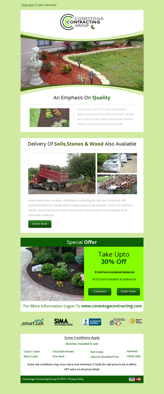 Newsletter Design by OM for Conestoga Contracting Group Inc | Design #3458837