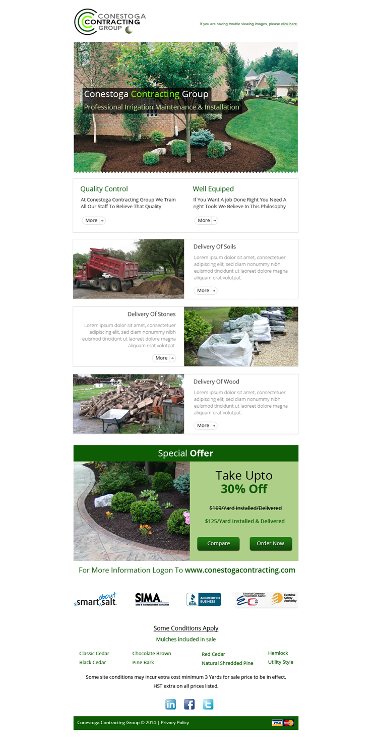 Newsletter Design by OM for Conestoga Contracting Group Inc | Design #3458843