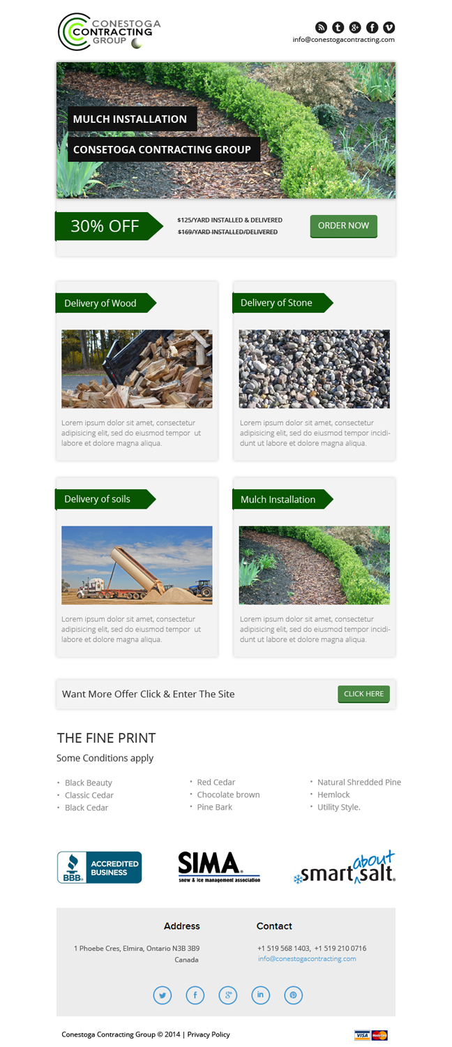 Newsletter Design by OM for Conestoga Contracting Group Inc | Design #3489813