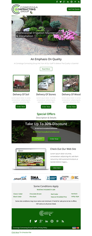 Newsletter Design by OM for Conestoga Contracting Group Inc | Design: #3489840