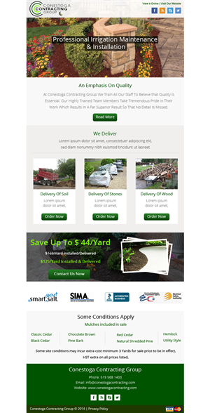 Newsletter Design by OM for Conestoga Contracting Group Inc | Design: #3489847
