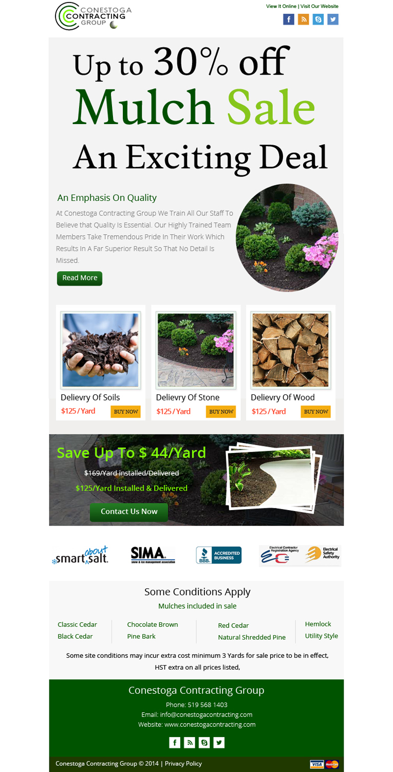 Newsletter Design by OM for Conestoga Contracting Group Inc | Design #3518830