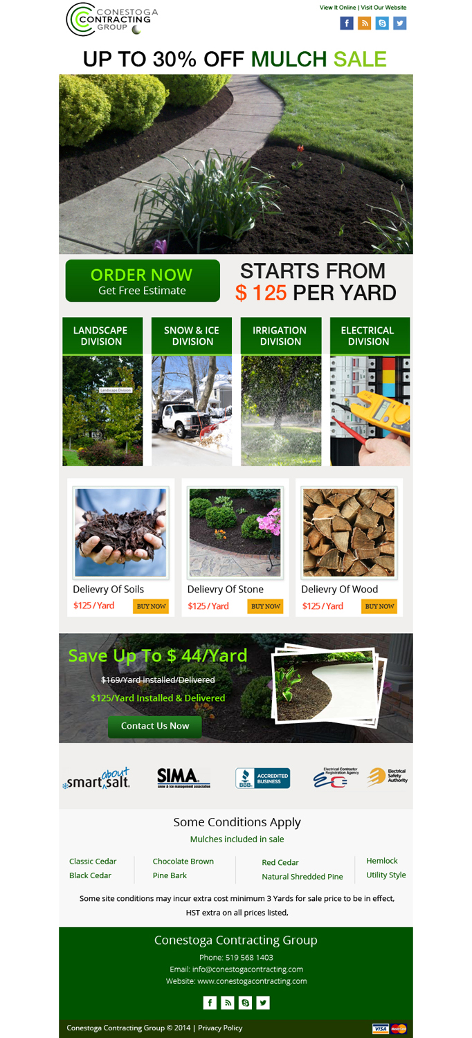 Newsletter Design by OM for Conestoga Contracting Group Inc | Design #3518832