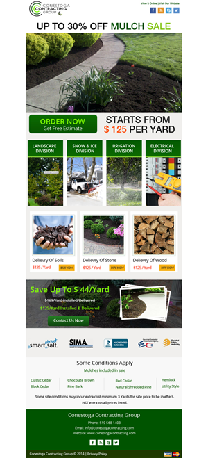 Newsletter Design by OM for Conestoga Contracting Group Inc | Design: #3518832