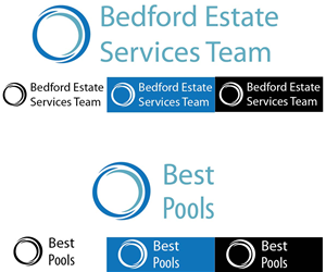 1) Bedford Estate Services Team  2)  Best Pools | Logo Design by Elizabeta