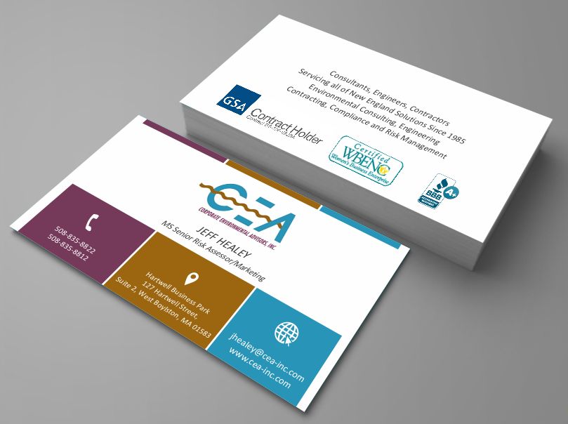 Business Card Design by AwsomeD for Corporate Environmental Advisors, Inc.  | Design #3555547