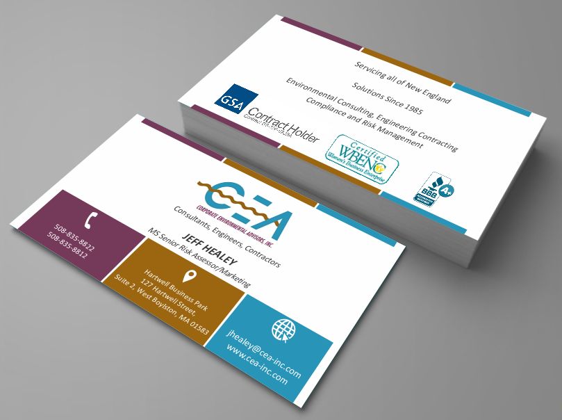 Business Card Design by AwsomeD for Corporate Environmental Advisors, Inc.  | Design #3561892