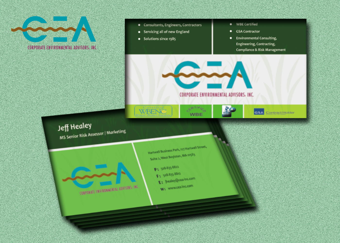 Business Card Design by Swayam for Corporate Environmental Advisors, Inc.  | Design #3472573