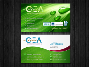 Business Card Design by Owaisias for Corporate Environmental Advisors, Inc.  | Design: #3569837