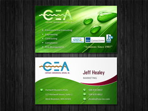 Business Card Design by Owaisias for Corporate Environmental Advisors, Inc.  | Design: #3569840
