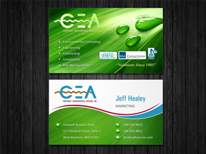 Business Card Design by Owaisias for Corporate Environmental Advisors, Inc.  | Design: #3576149