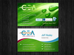 Business Card Design by Owaisias for Corporate Environmental Advisors, Inc.  | Design: #3576158