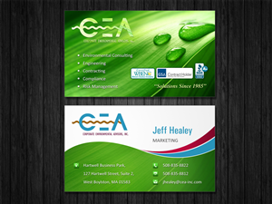 Business Card Design by Owaisias for Corporate Environmental Advisors, Inc.  | Design: #3576172