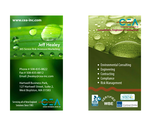 Business Card Design by Mysterious Design X for Corporate Environmental Advisors, Inc.  | Design: #3513010