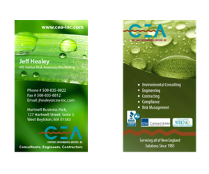 Business Card Design by Mysterious Design X for Corporate Environmental Advisors, Inc.  | Design: #3515832