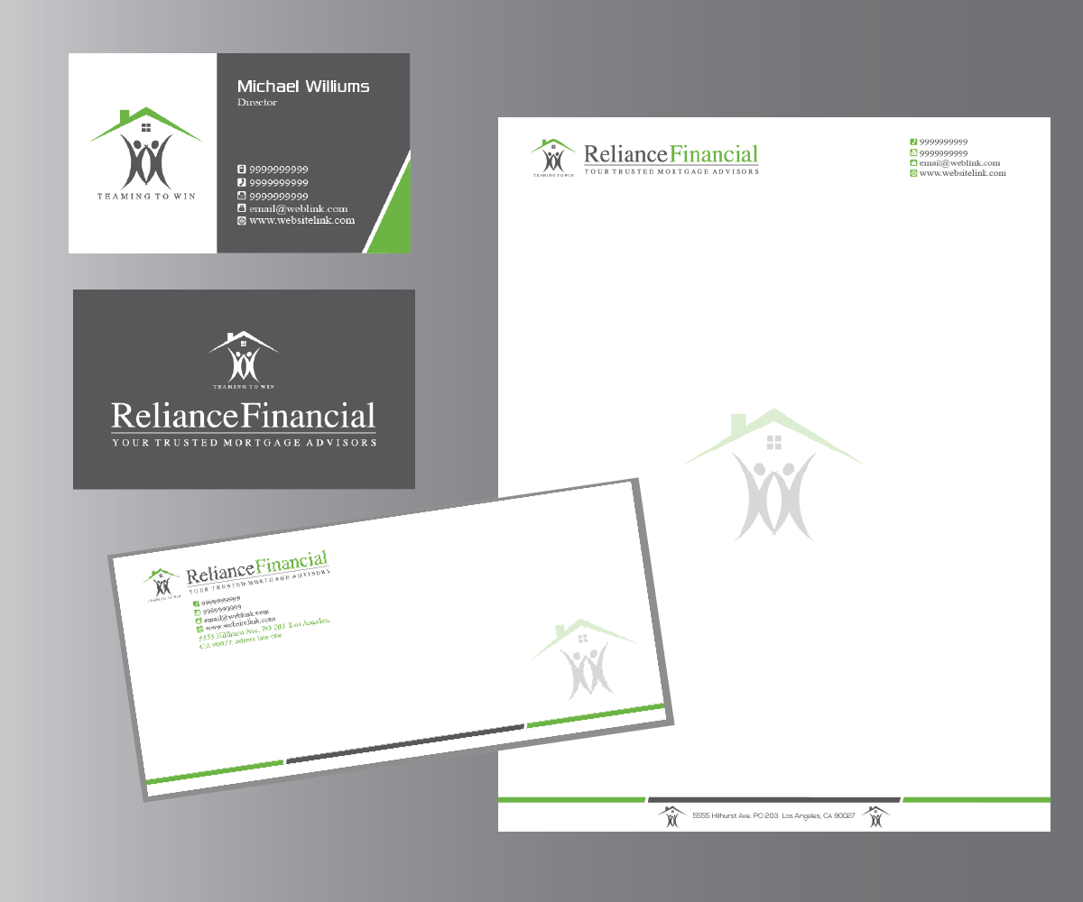 Diseño de Papelería por kousik para Reliance Financial | Diseño #3514218