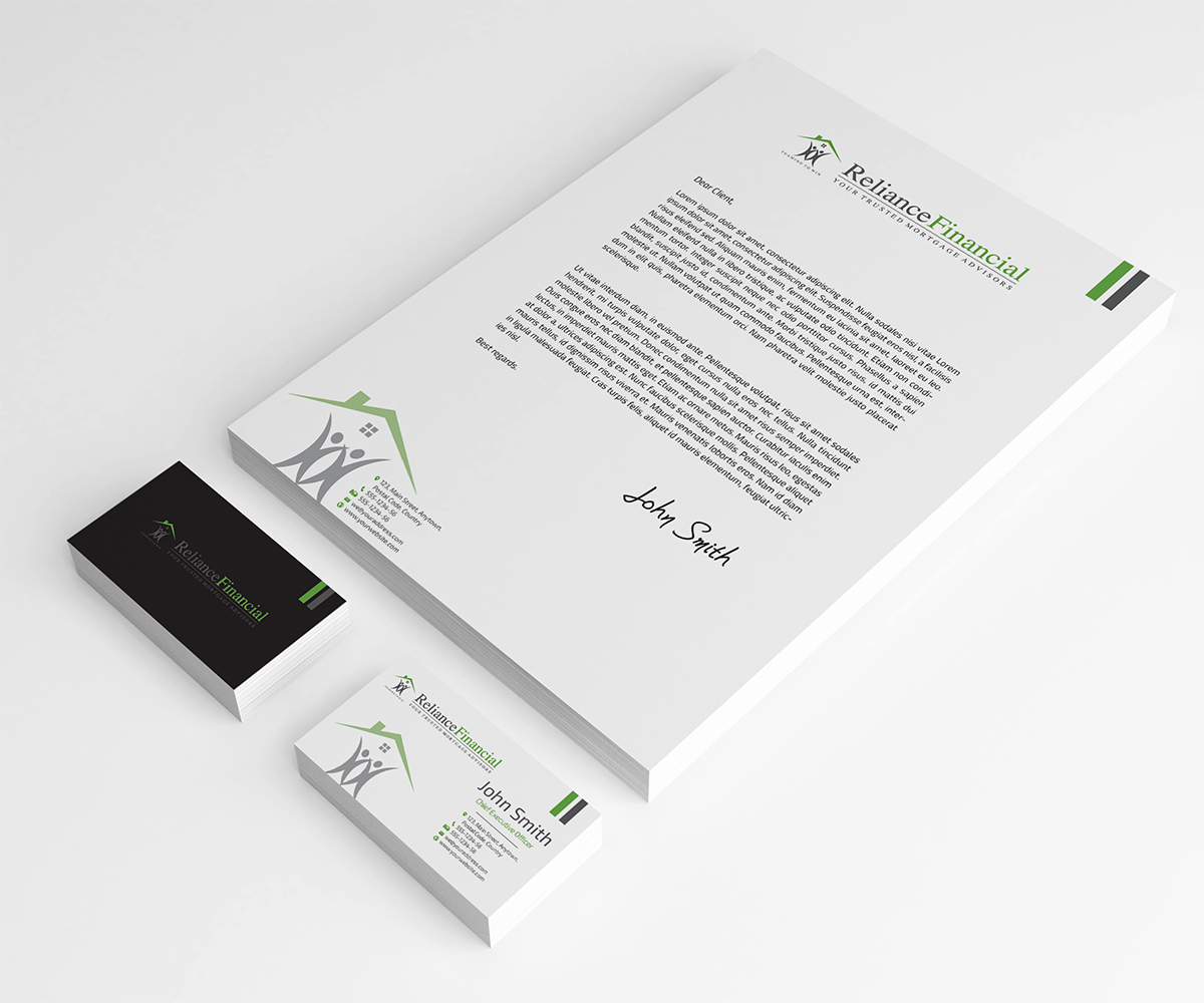 Stationery Design by Owtee-TheDreamer. for Reliance Financial | Design #3506977