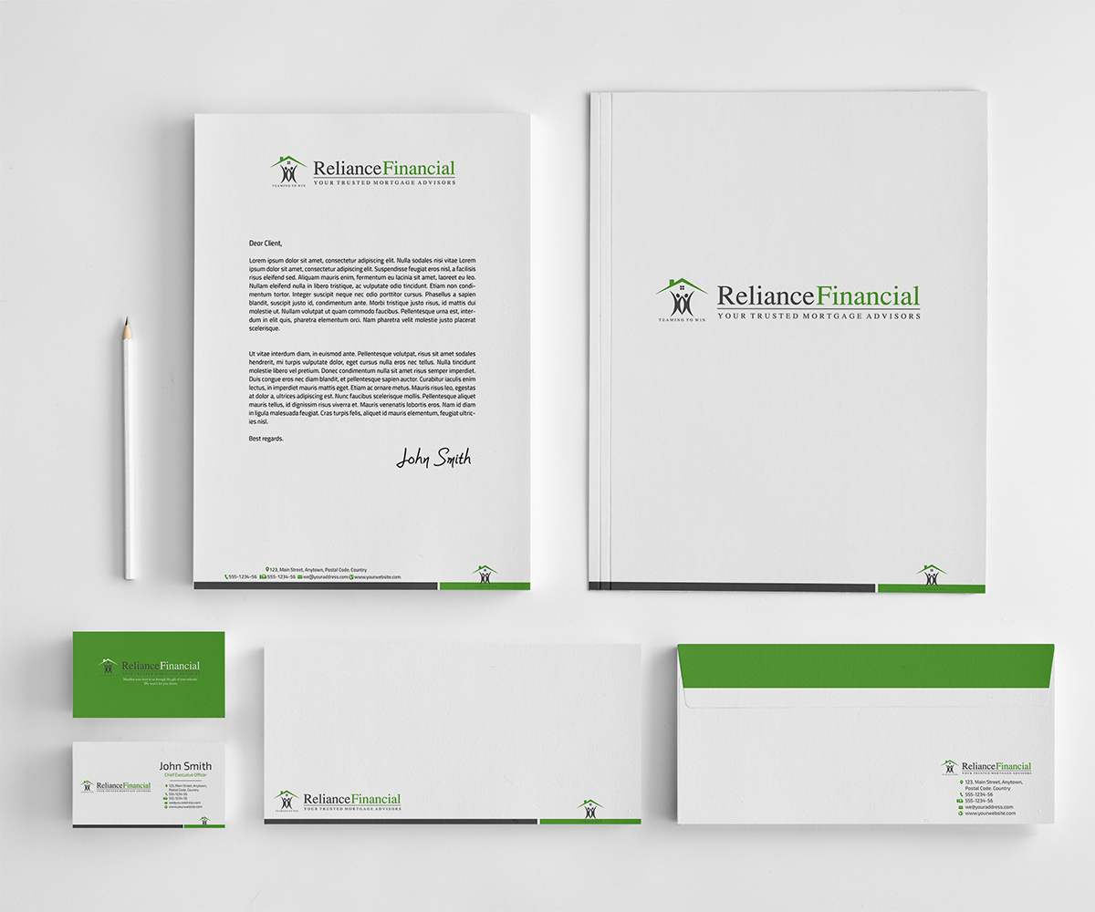 Schreibwaren-Design von Owtee-TheDreamer. für Reliance Financial | Design #3507804