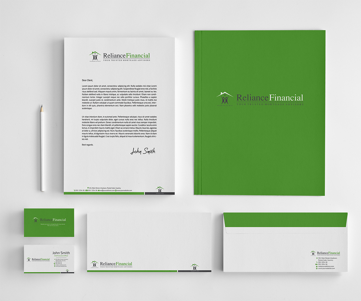 Stationery Design by Owtee-TheDreamer. for Reliance Financial | Design #3507807