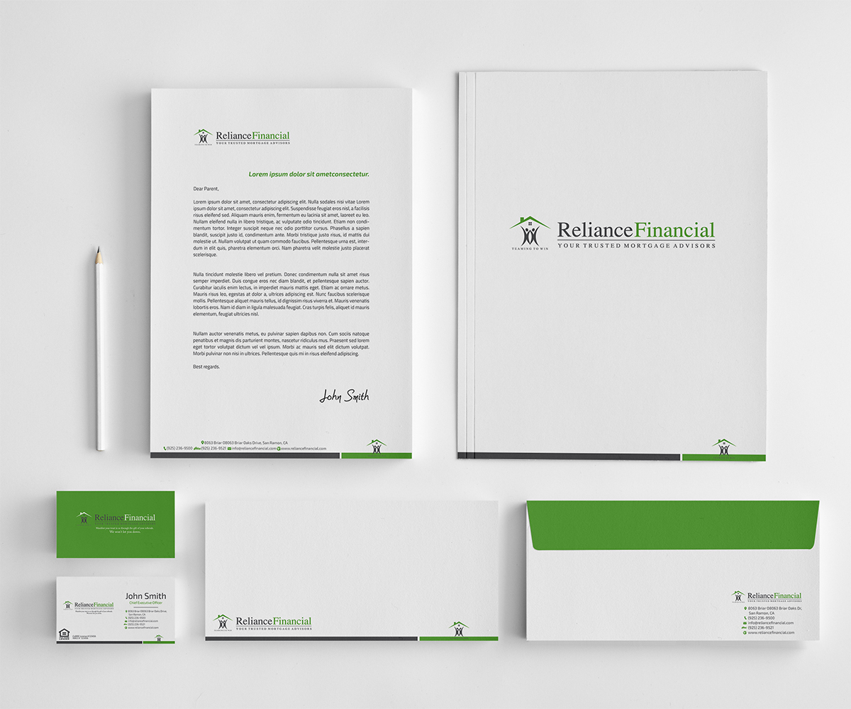 Schreibwaren-Design von Owtee-TheDreamer. für Reliance Financial | Design #3520779