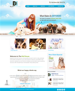Pet Resort Website Layout Update for Current Website | Diseño Wordpress por Mayank Patel