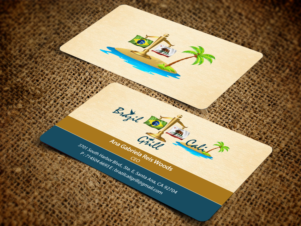 Business Card Design by pixelfountain for Brazilian Cali Grill LLC | Design: #6071364