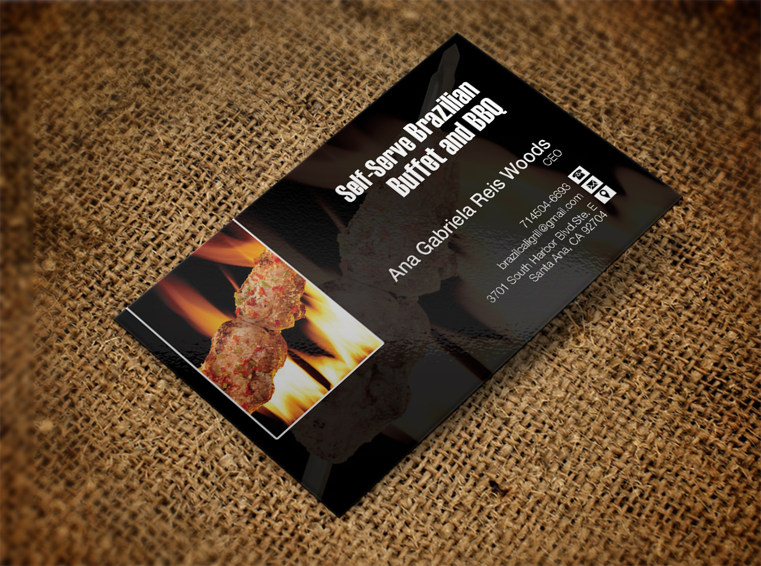 Business Card Design by Lanka Ama for Brazilian Cali Grill LLC | Design #6069923