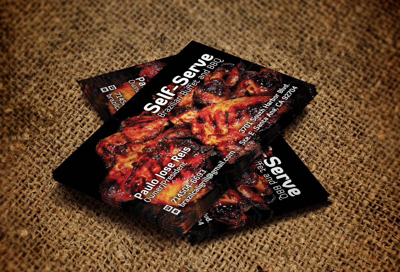 Business Card Design by Lanka Ama for Brazilian Cali Grill LLC | Design #6069974