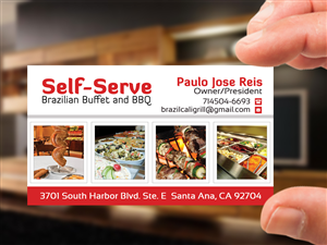 Business Card Design by Lanka Ama for Brazilian Cali Grill LLC | Design: #6069977