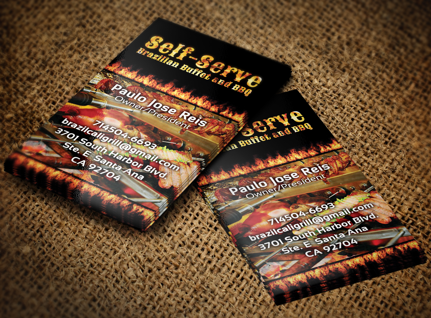 Business Card Design by Lanka Ama for Brazilian Cali Grill LLC | Design #6069982